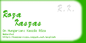 roza kaszas business card