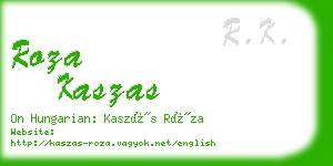 roza kaszas business card